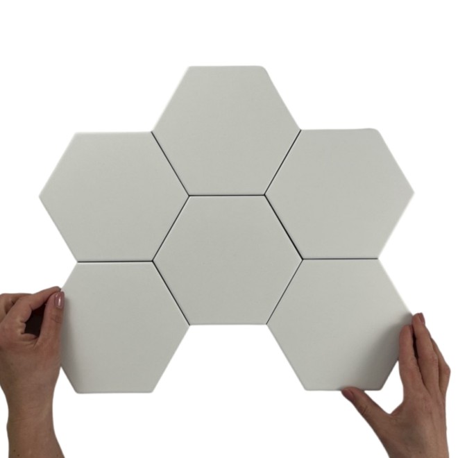 Cifre Ceramica Hexagon Timeless White mat 15x17cm